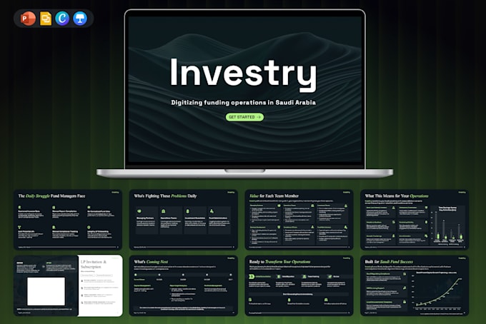 design professional investor pitch deck that secures funding