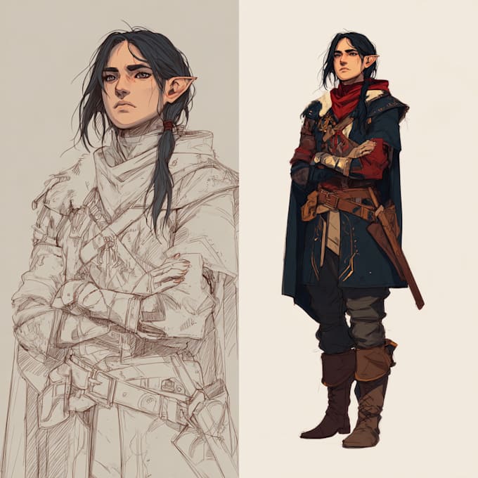 Draw dnd character art, fantasy illustration or concept art by Sagsnyen ...