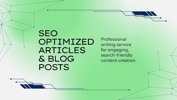 write SEO optimized articles for small businesses and blogs