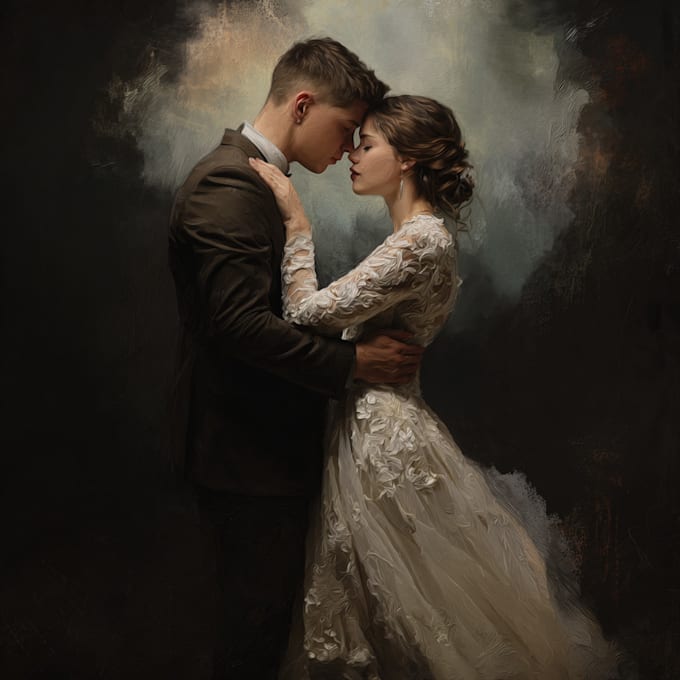 create couple and wedding portrait