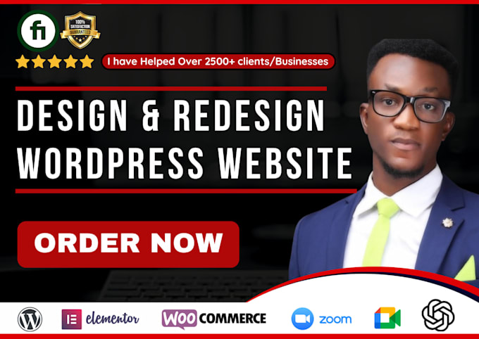 design or redesign wordpress website or website development