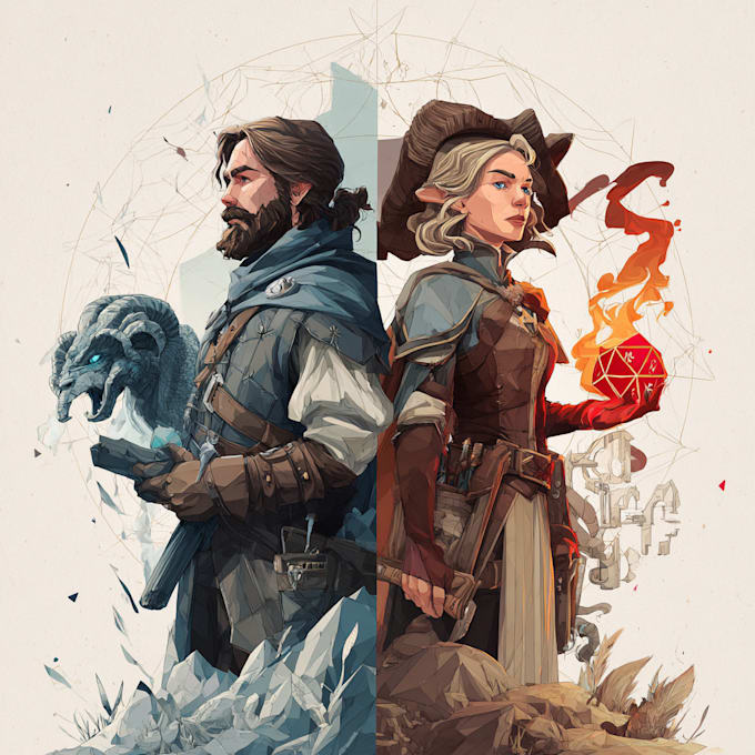 Draw dnd character, art fantasy, illustration for concept art by ...