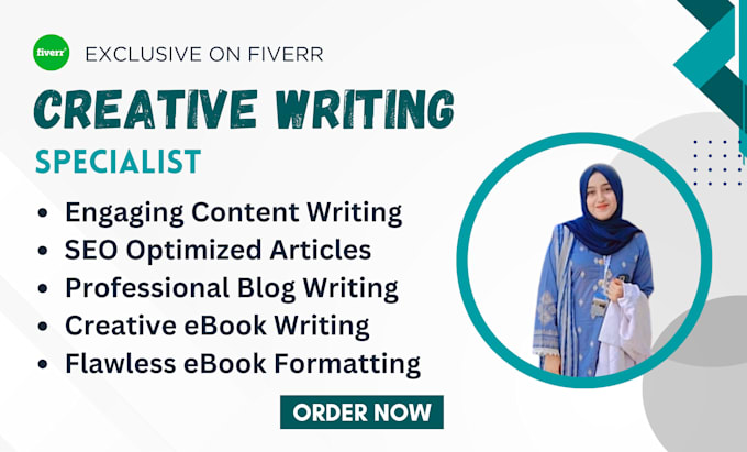 write website content, blog articles, and ebooks with accuracy and creativity