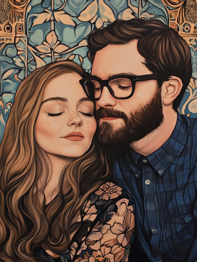 draw faceless couple illustration couples portrait