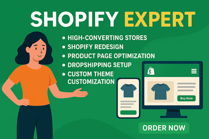 set up shopify store and redesign shopify website