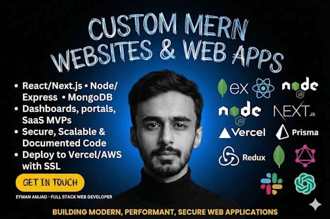 build ai saas website software frontend backend developer