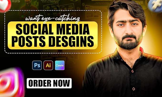 design eye catching social media posts for your brand