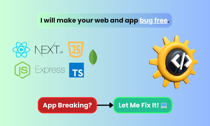 fix react js and next js bugs for your website bug fix need
