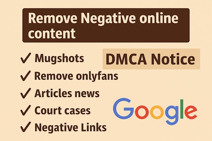 remove mugshots delete negative links erase bad article false news in google