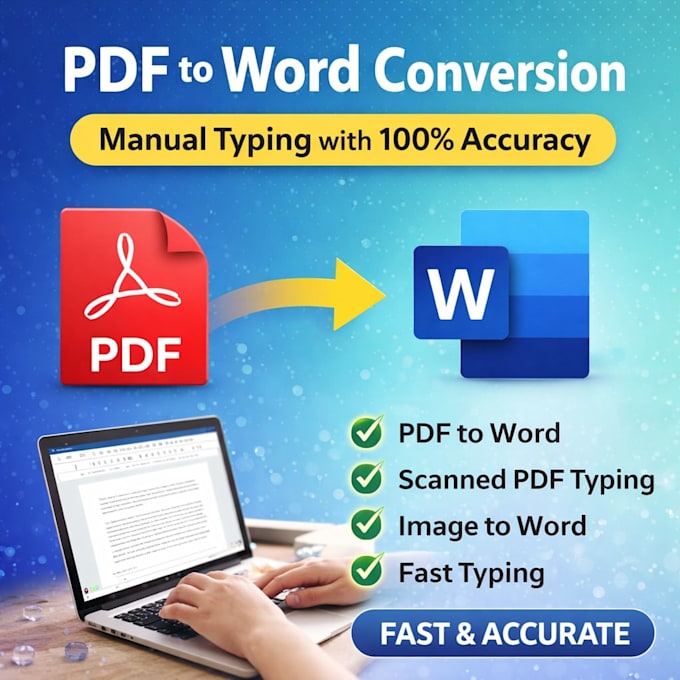 data entry, PDF to word, excel typing