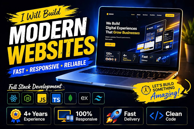 website development as full stack developer, web developer