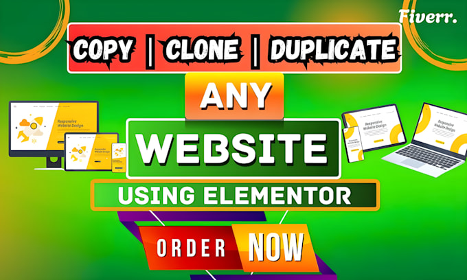 copy clone, or duplicate any website using elementor, wix to wordpress