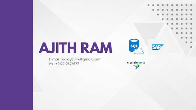 sql sap b and crystal reports developer with HTML and CSS web development skill