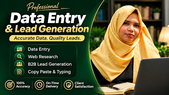 provide b2b lead generation and data entry
