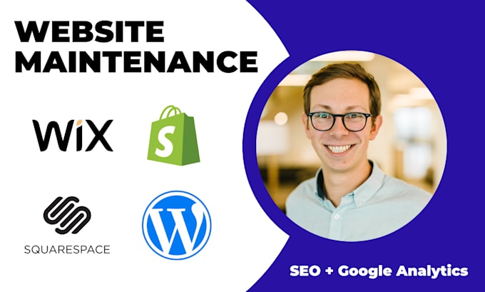 provide monthly website maintenance and updates for wordpress, shopify, etc