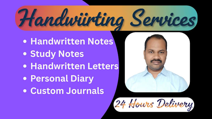 write neat handwritten study notes, letters, and journals