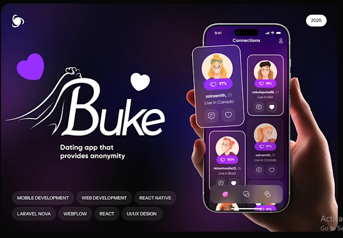 develop custom chat, dating, live streaming apps web mobile app