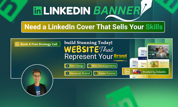 Créez un design professionnel de bannière linkedin pour vous