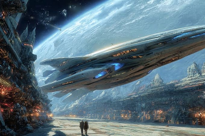 draw a spaceships and sci fi vehicles