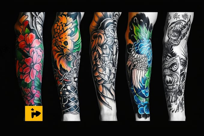 create a tattoo design of tattoo sleeve