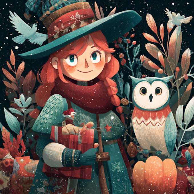 draw christmas and halloween illustrations