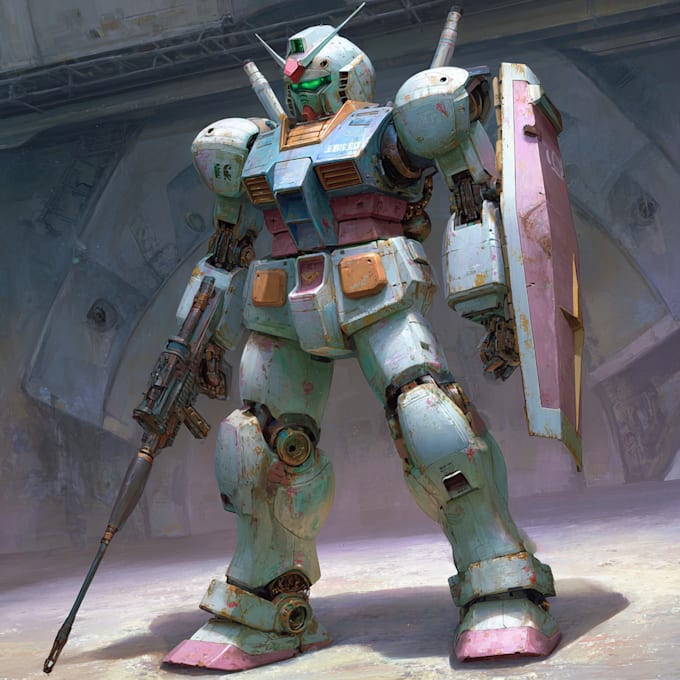 create epic mecha robo illustrations for your project
