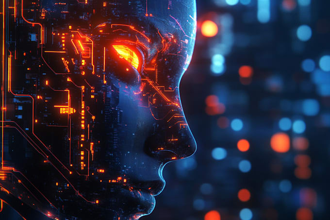 create futuristic cyberpunk style or mecha logo for you