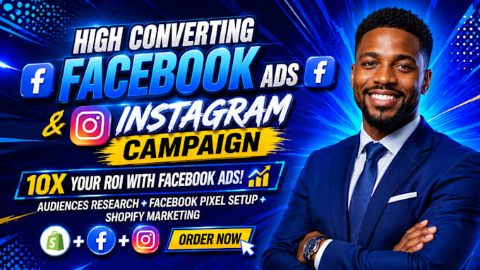 run converting facebook meta ads campaign instagram ads shopify marketing