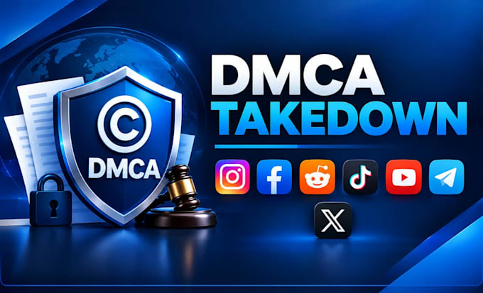remove delete takedown instagram,reddit,fb,tiktok,youtube,telegram, under dmca