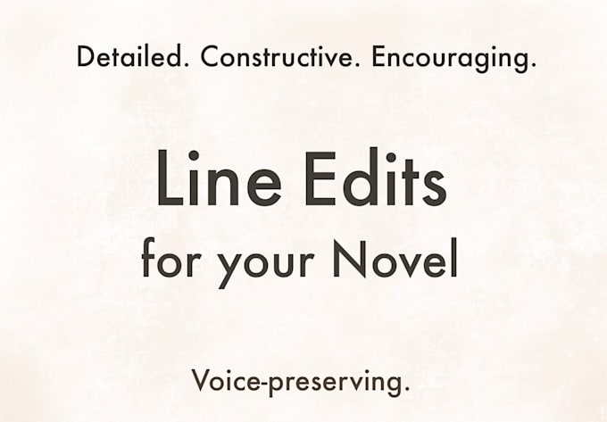 line edit your novel