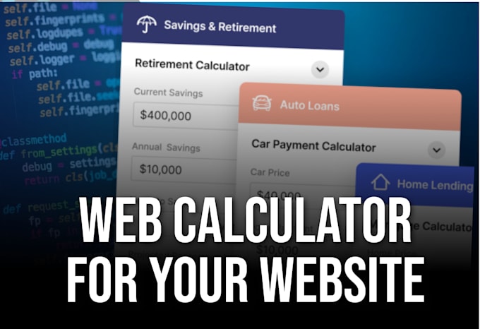 do custom calculator for your website