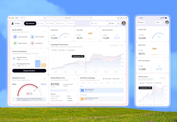 design a saas dashboard UI and web app interface in figma