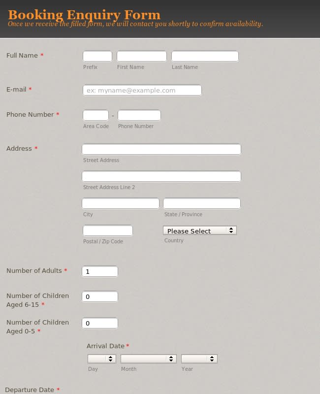 create online event registration and order booking form