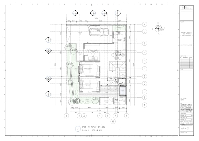 draw floor plan, elevation and section in autocad
