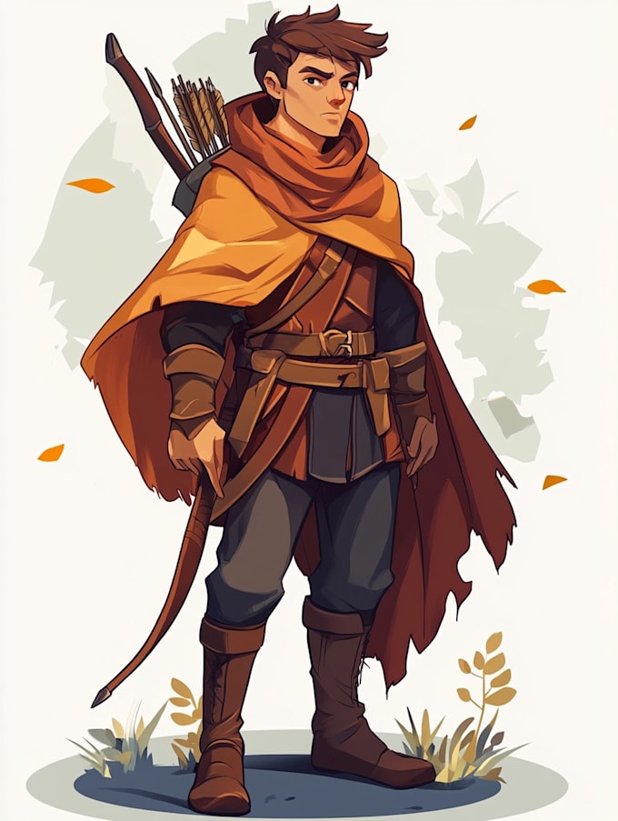 draw a 2d game character illustration