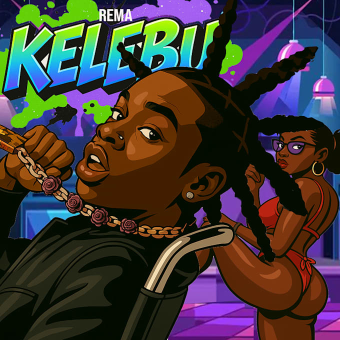 design a cartoon hiphop cover artwork