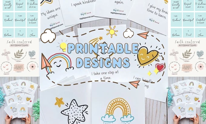 design printable affirmation motivational scripture flashcard and prayer journal