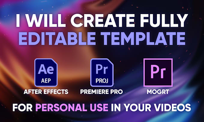 create after effects, premiere pro, mogrt template from scratch