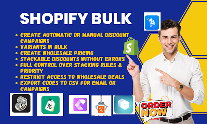 setup shopify bulk springify code bulk wholesale bulk discount mixer discounty