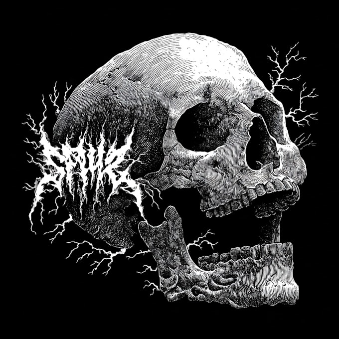 draw bloody horror illustration