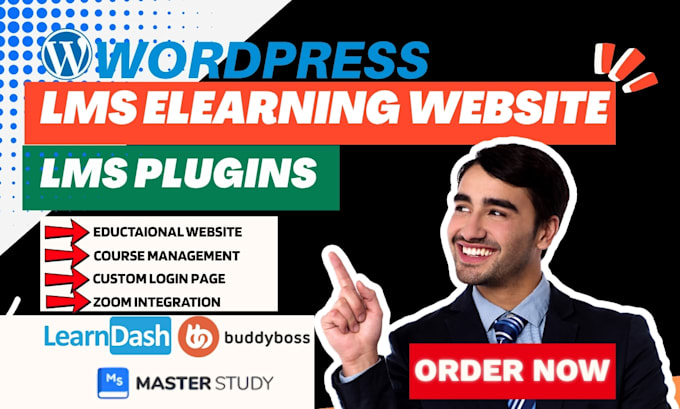 build elearning wordpress lms website learndash tutor lms masterstudy buddyboss