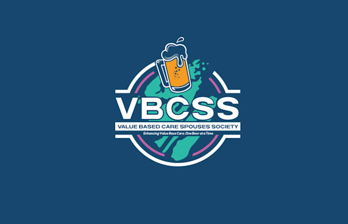 design fun whimsical beer drinking spouses logo