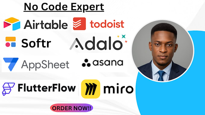 build airtable crm, softr client portal, adalo, asana, appsheet, miro, todoist