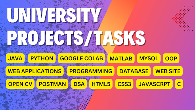 do university projects tasks programming web developing