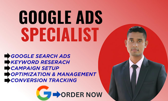 be your google ads specialist for search campaigns and tracking