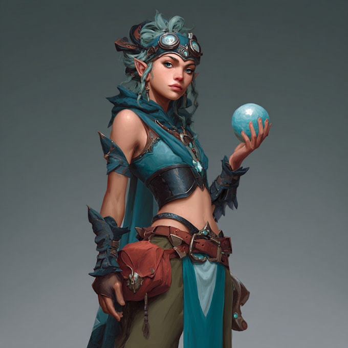 draw fancy fantasy character art