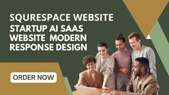 startup ai saas website on squarespace with modern response design