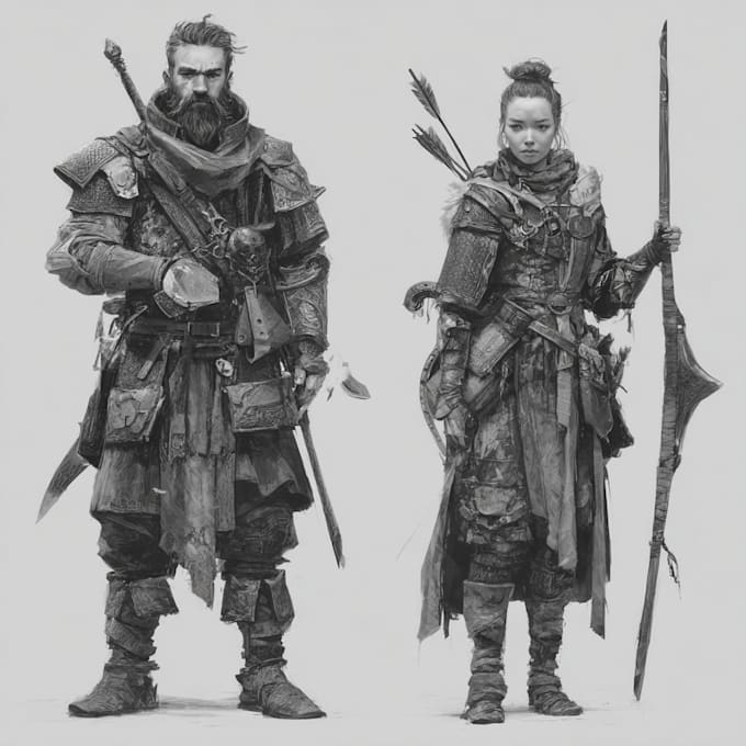 Draw dnd character fantasy concept art game and character design by ...