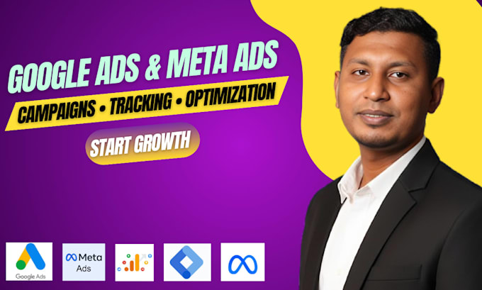 setup and manage google ads, meta ads with ga4 GTM