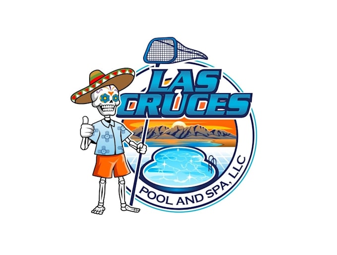 create graceful and fantastic pool cleaning logo design